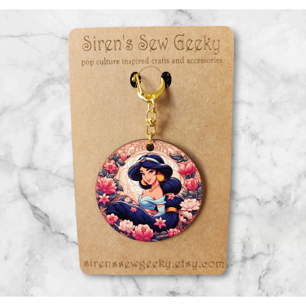 Princess Jasmine Aladdin Disney Keychain Bag Clip